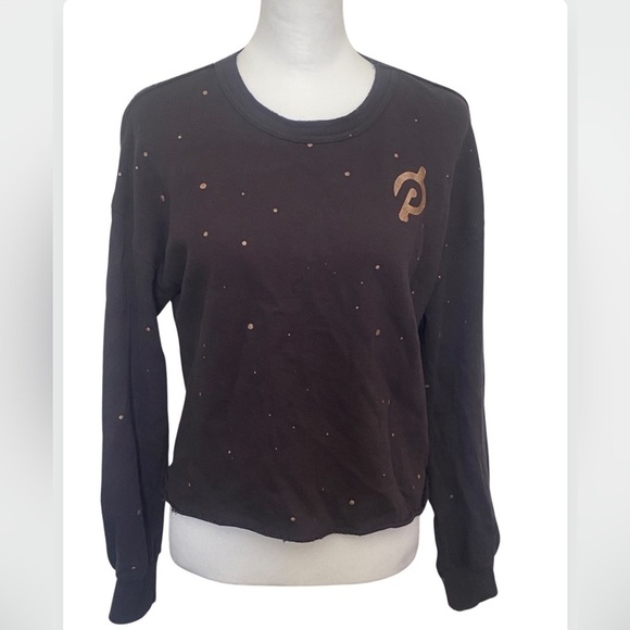 PELOTON Oversized Metallic Dot Long Sleeve Top XS - Picture 2 of 10